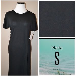 Lularoe Maria Dress NWT Small Black Solid